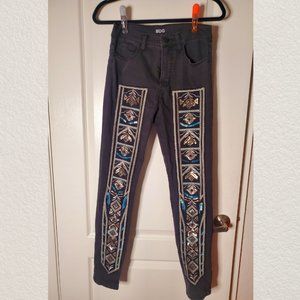 BDG High-Waisted Skinny Jeans with Detailed Embroidery (29 W & L)